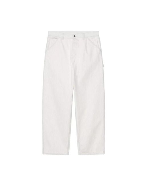 Carhartt White Wide Trousers for men