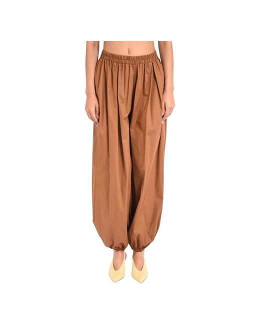 ACTUALEE Brown Tapered Trousers