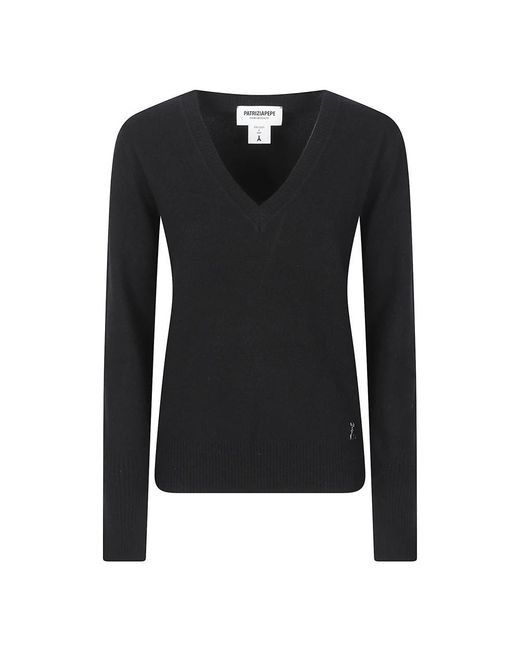 Patrizia Pepe Black Cashmere Knitwear
