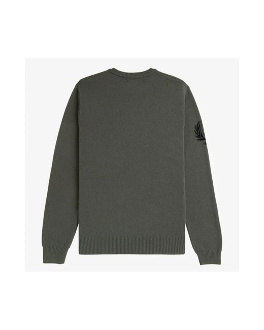 Fred Perry Green Round-Neck Knitwear for men