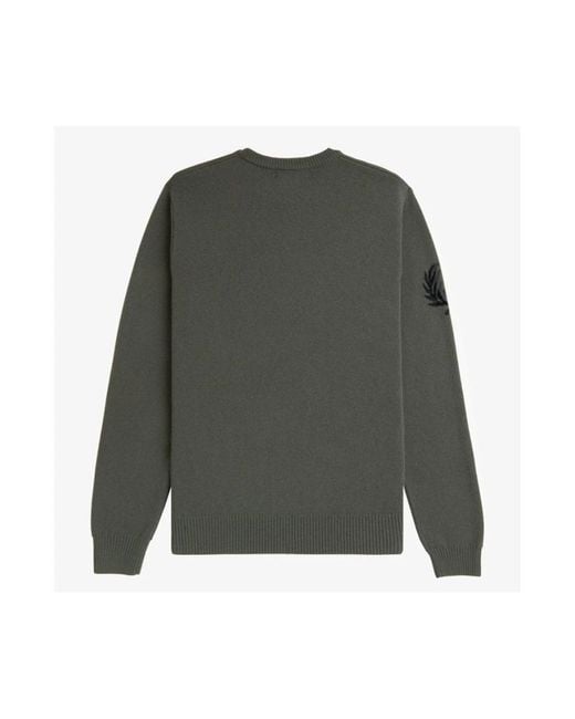 Fred Perry Green Round-Neck Knitwear for men