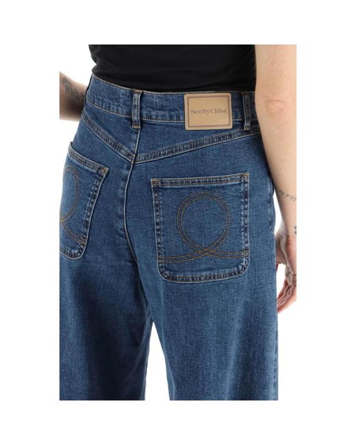 Jeans > cropped jeans See By Chloé en coloris Blue