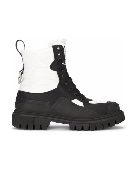 Dolce & Gabbana Lace-Up Boots in het Black