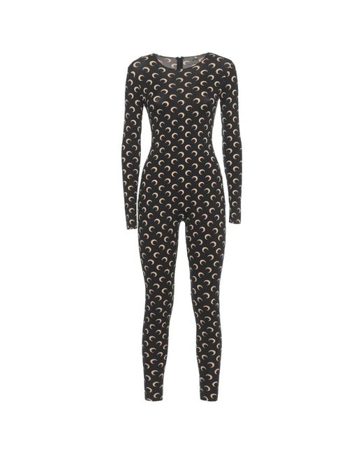 MARINE SERRE Black Jumpsuits