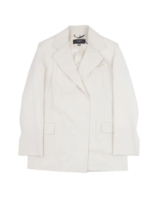 Max Mara Teso Belted Blazer in het White