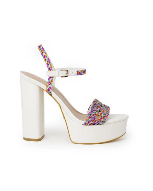 Guess White High Heel Sandals