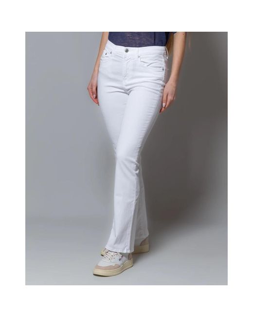 Roy Rogers White Boot-Cut Jeans