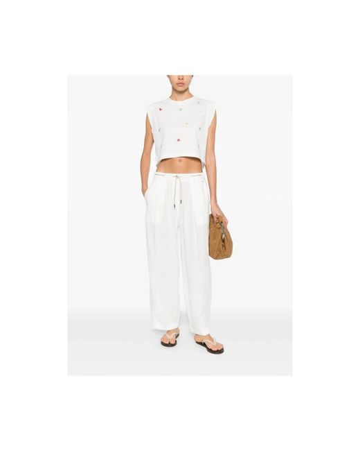 Herno White Trousers