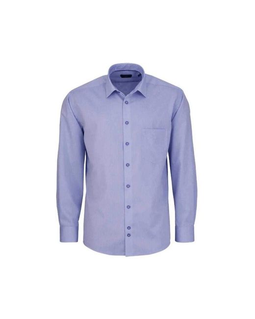 Hatico Casual Langarmhemd Regular Fit in Blue für Herren