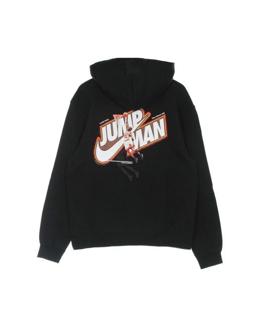 Nike Fitness ,Zwart ,Katoen Jumpman Fleece Hoodie Met Volledige Ritssluiting in het Black voor heren