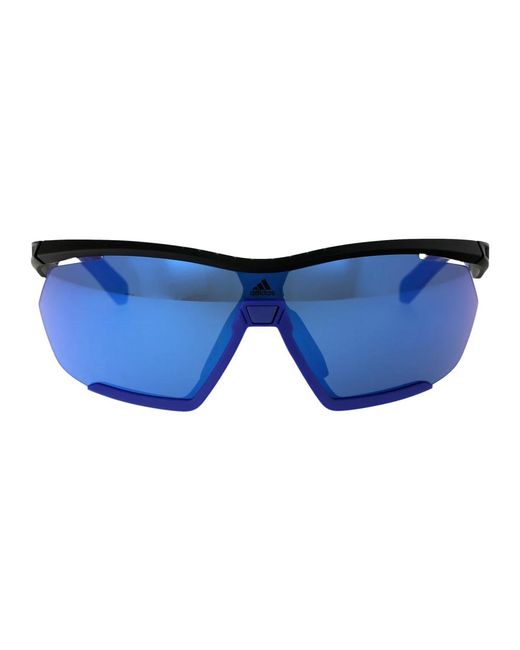 Adidas Blue Sp0072 Shield-Frame Sunglasses for men