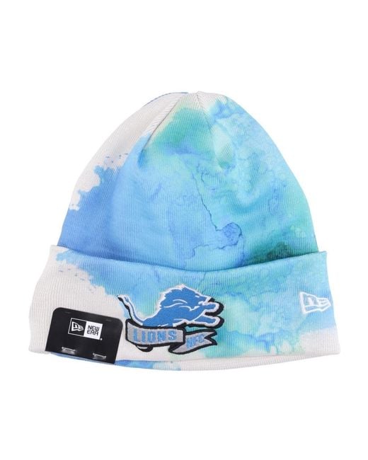 KTZ Accessoires ,Veelkleurig ,Polyester Detroit Lions Nfl Gebreide Muts in het Blue voor heren