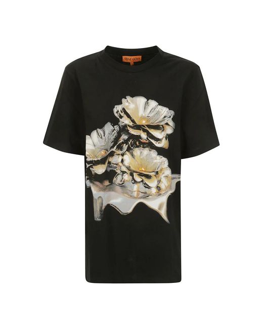 Stine Goya Black Leichtes jersey t-shirt