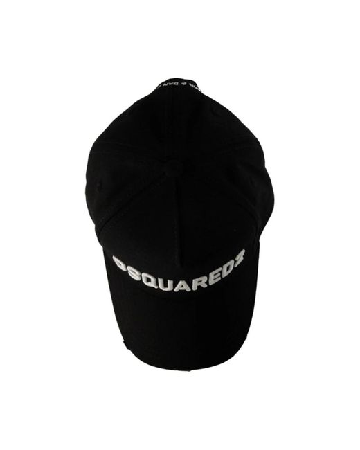 DSquared² Baumwollcap Mit Print Im Used-Look in Black für Herren