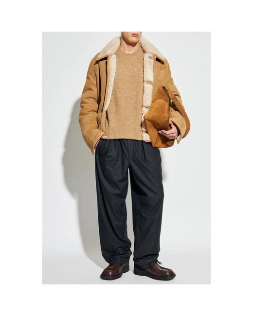 AMI Natural Round-Neck Knitwear for men
