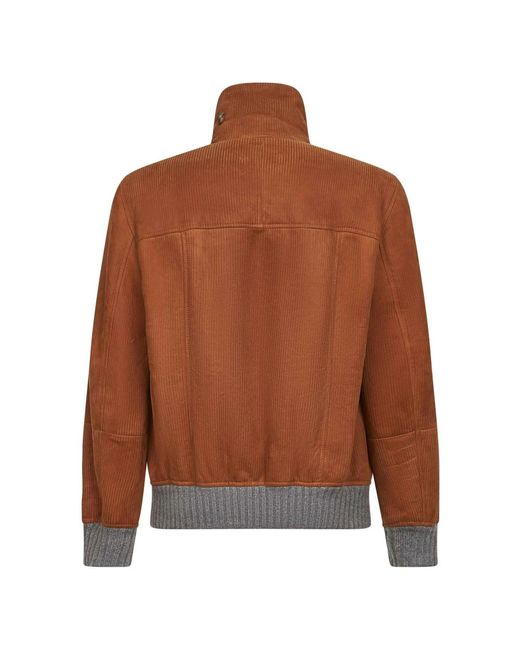Winter Jackets di Brunello Cucinelli in Brown da Uomo