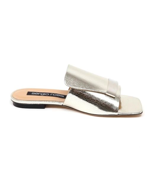 Sergio Rossi White Sliders