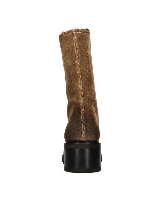 GIO+ Brown Afra06A Wildleder-Stiefeletten