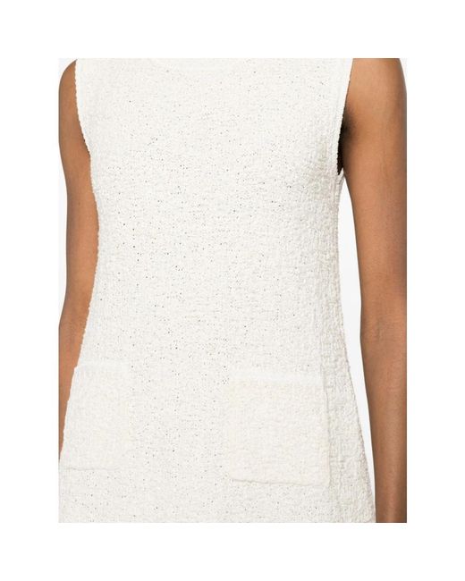 Fabiana Filippi White Knitted Dresses