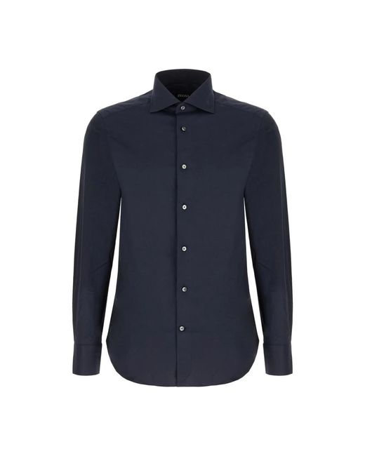 Zegna Overhemd Met Knopen in het Blue voor heren
