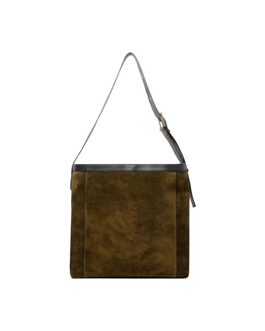 Alexander McQueen Brown Schultertasche Mit Anhänger Und T-Schnalle
