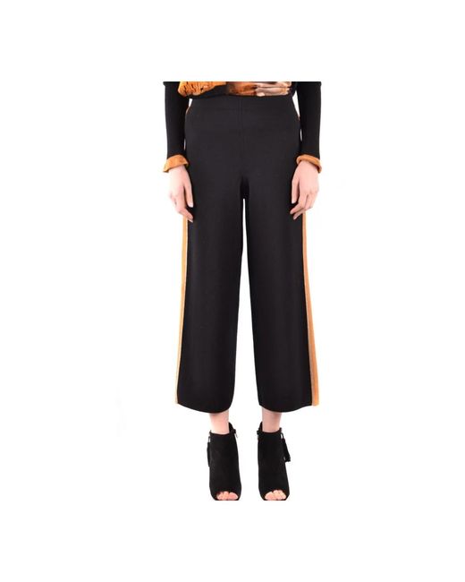 D.exterior Black Wide Trousers