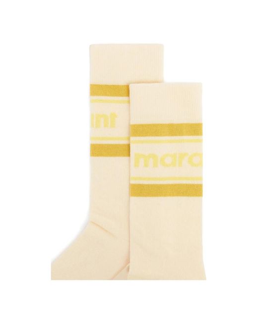 Isabel Marant Ondergoed ,Katoen Donna Socks in het Yellow voor heren
