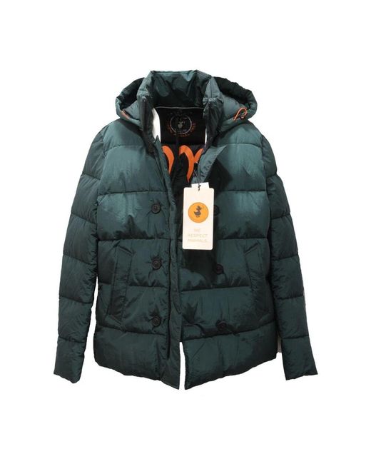 Save The Duck Green Winter Jackets for men