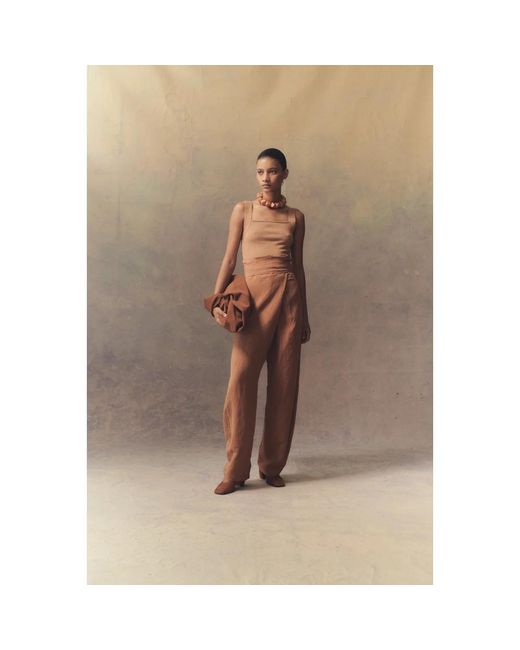 Cortana Brown Wide Trousers