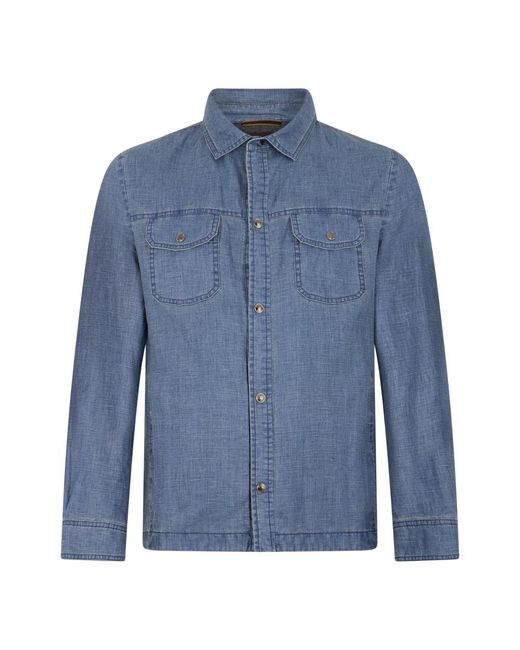 Moorer Blue Denim Shirts for men