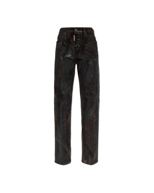 DSquared² Black Straight Trousers