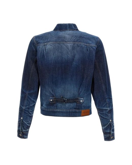 KENZO Blue Denim Jackets for men