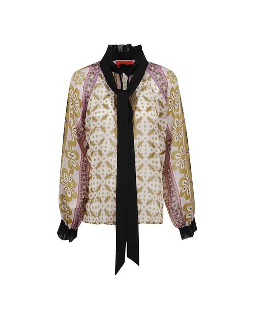 LaDoubleJ Bloemenprint Blouse in het Brown
