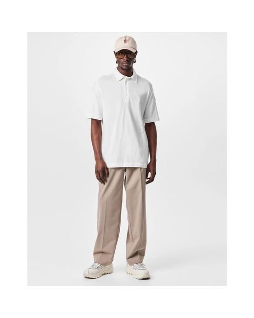 Moncler White Polo Shirts for men