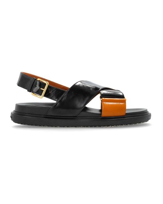 Flat Sandals di Marni in Black