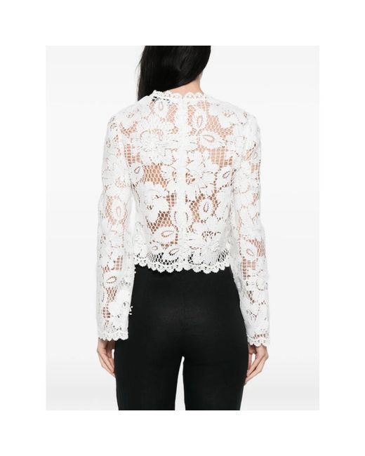 Long Sleeve Tops Self-Portrait de color White