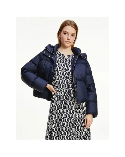 Tommy Hilfiger Blue Down Jackets