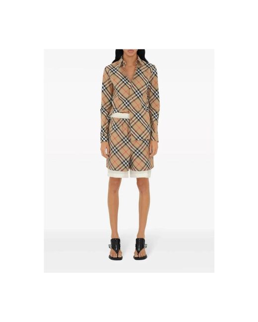 Burberry Geruit Overhemd in het Brown
