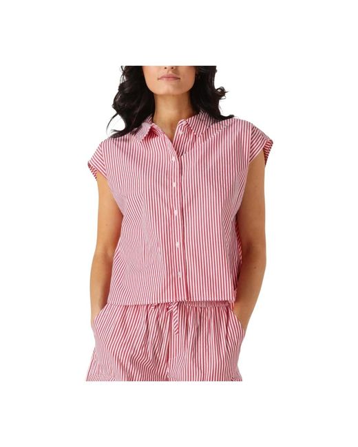 Another Label Overhemden ,Rood ,Benoite Shirt in het Pink