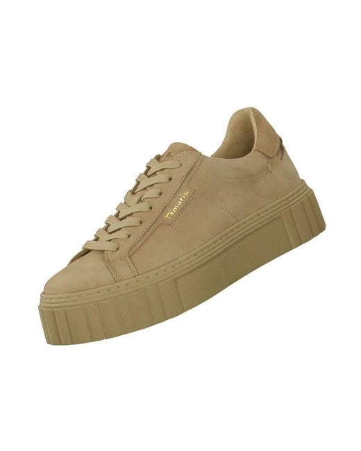 Tamaris Green Moderne Taupe Sneaker Für Damen