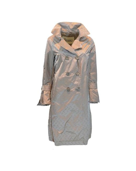Herno Gray Trench Coats