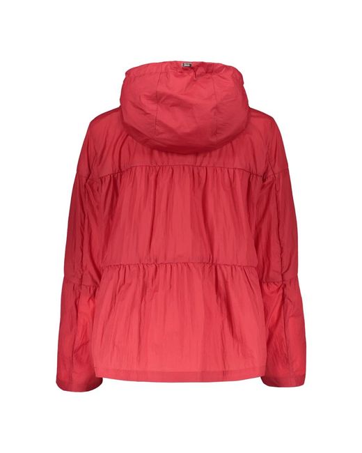 Herno Red Jacke aus techno-gewebe mit kapuze und raffungen