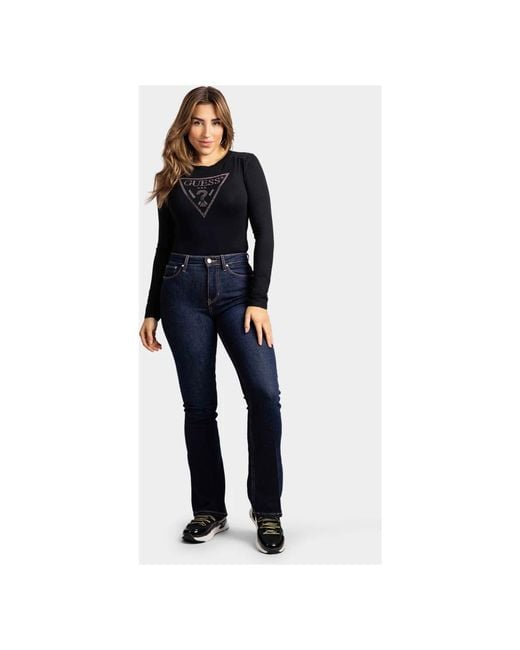 Guess Jeans ,Blauw ,Katoen Flare Jeans in het Blue