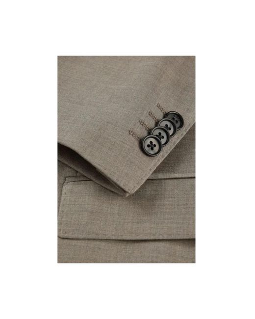 Boss Gray Single Breasted Suits for men