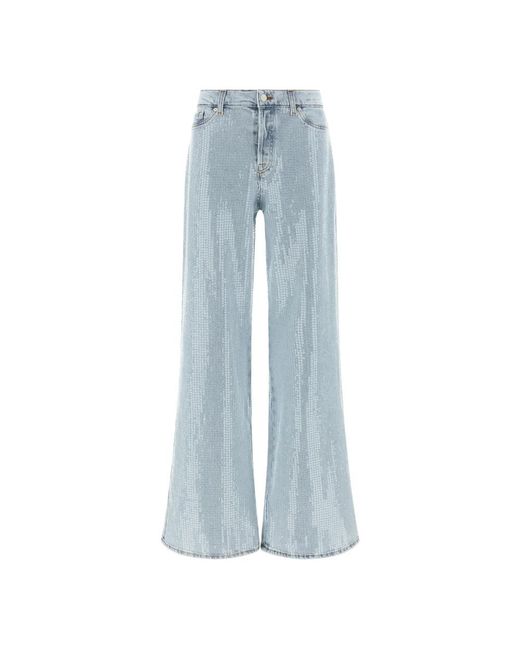 7 For All Mankind Blue Flare Jeans