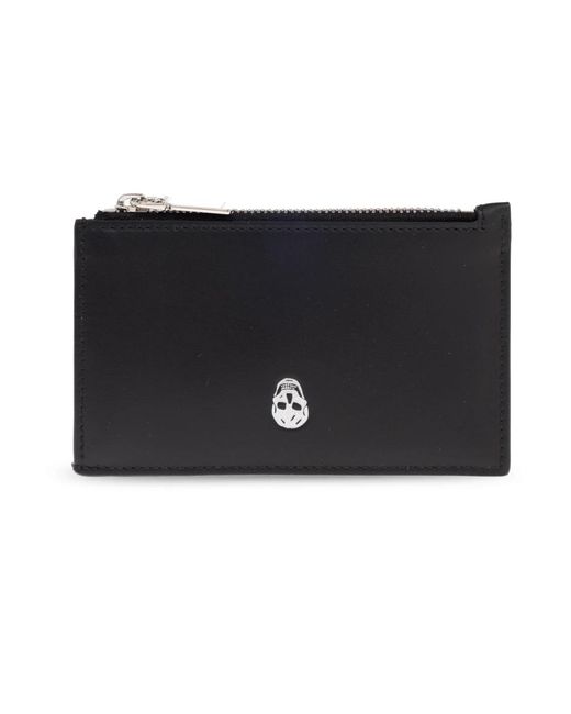 McQueen Accessoires ,Zwart ,Leer Leren Kaarthouder in het Black