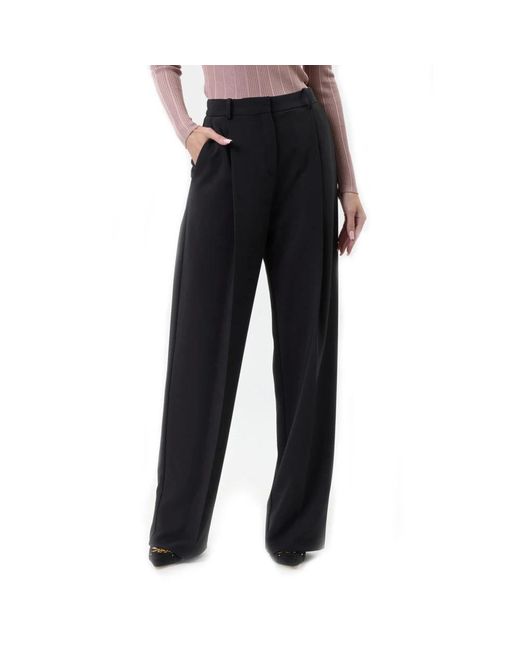 Elisabetta Franchi Black Wide Trousers