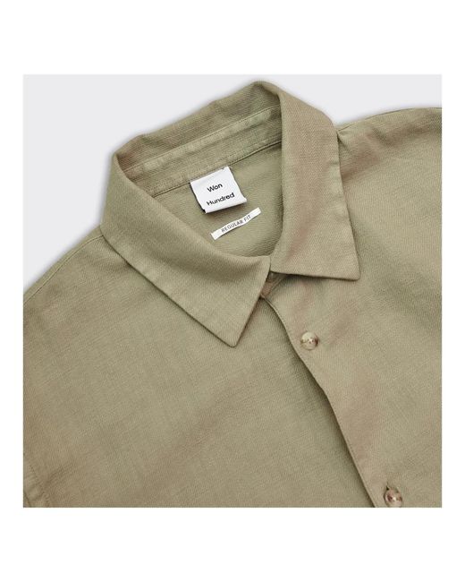 Won Hundred Green Casual Shirts for men