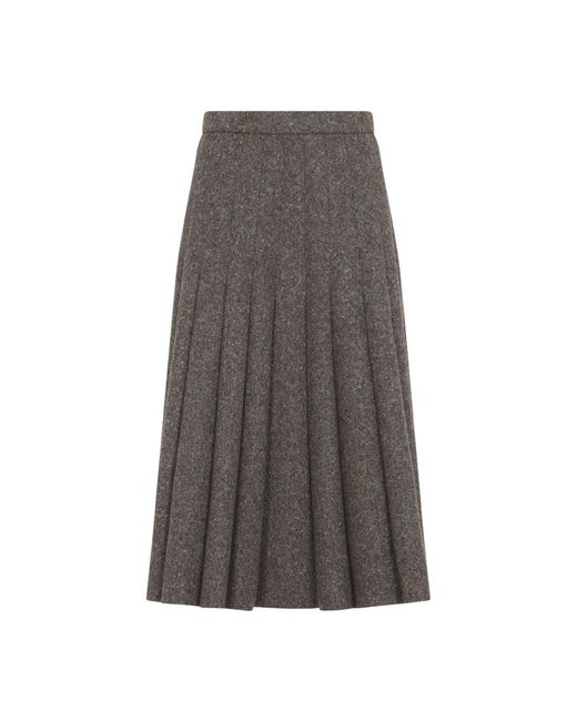 Brunello Cucinelli Gray Midi Skirts
