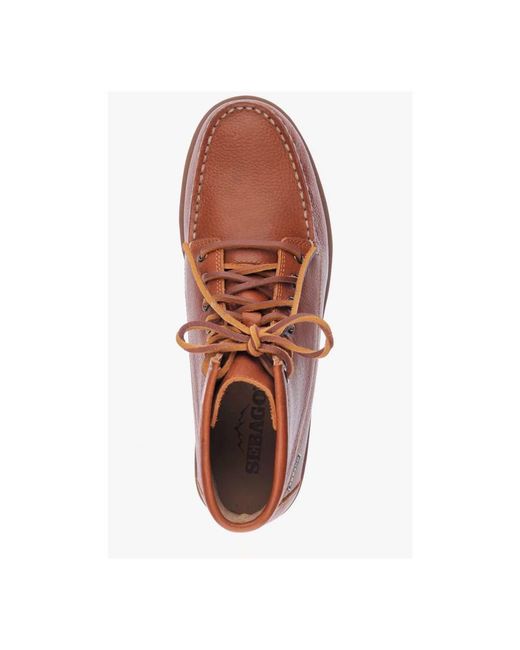 Sebago Brown Lace-Up Boots for men